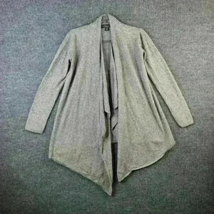 Barefoot Dreams Womens S/M Bamboo Chic Lite Cardigan Sweater Gray Asymmetric